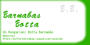 barnabas botta business card